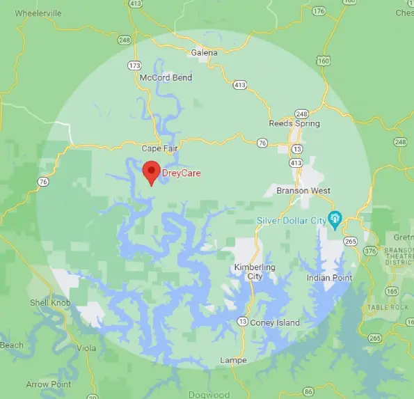 Dreycare Service Area Near Galina Missouri